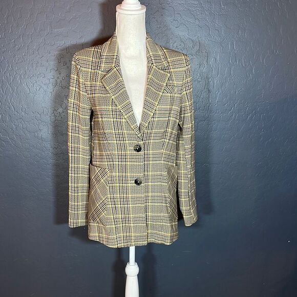 CAbi Black and Tan Blazer with Tailored Fit - Picture 1 of 7